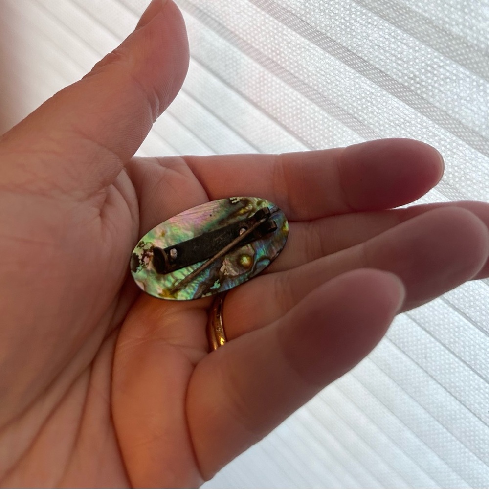 Iridescent Abalone Shell Broach - image 4